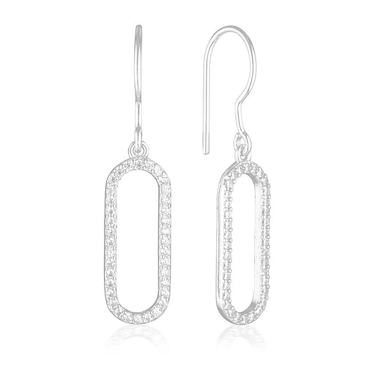 0.30 Carat Round Elongated Bar Drop Lab Grown Diamond Earrings 1