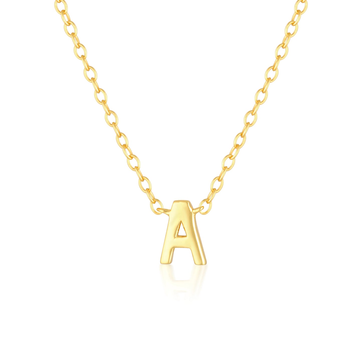 Elegant Silver Initial "A" Pendant Necklaces 33