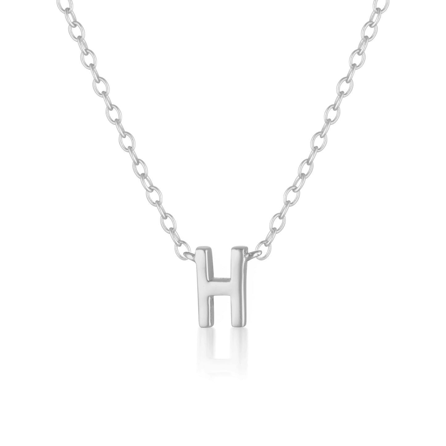 Elegant Silver Initial "A" Pendant Necklaces 14