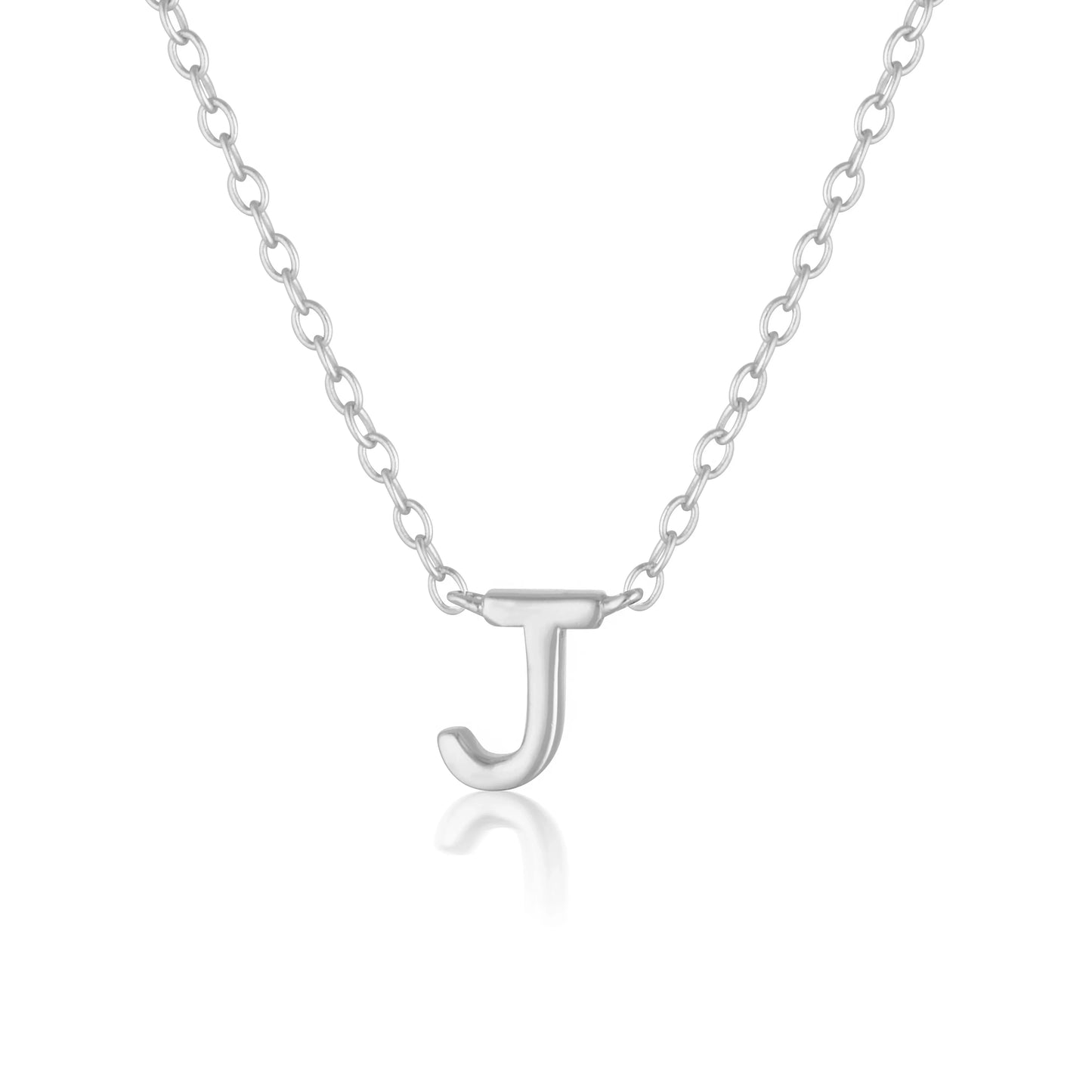 Elegant Silver Initial "A" Pendant Necklaces 16