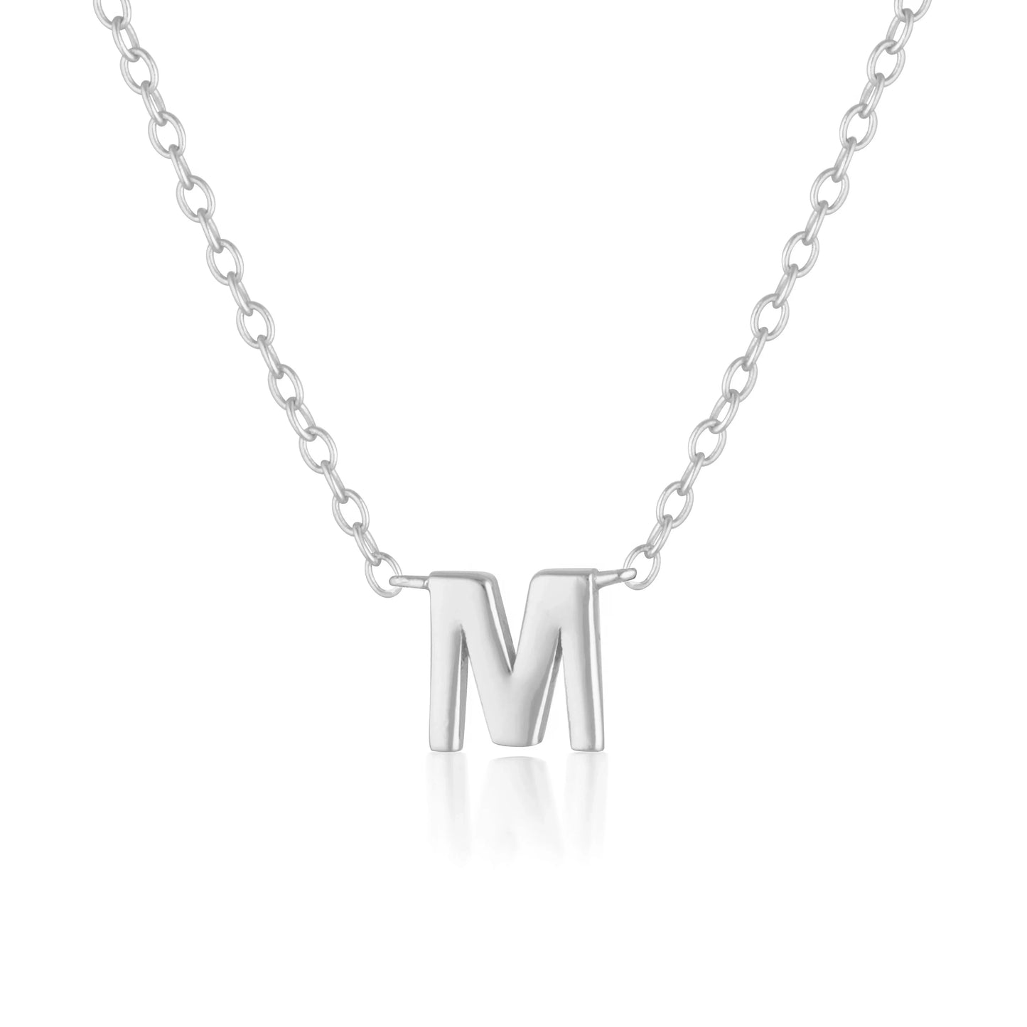 Elegant Silver Initial "A" Pendant Necklaces 19