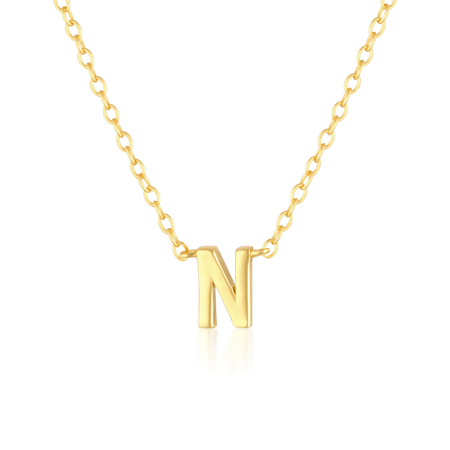 Elegant Silver Initial "A" Pendant Necklaces 46