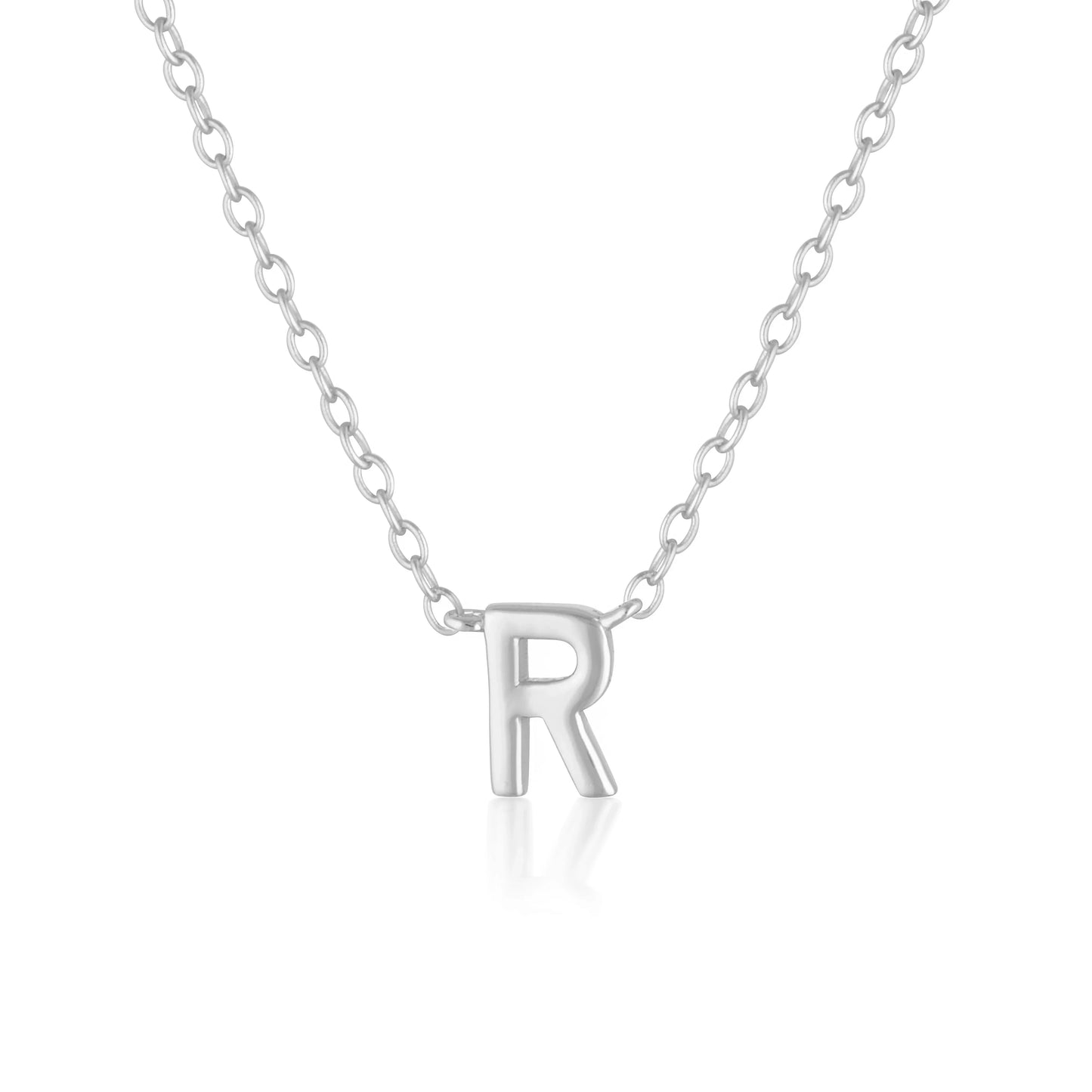 Elegant Silver Initial "A" Pendant Necklaces 24