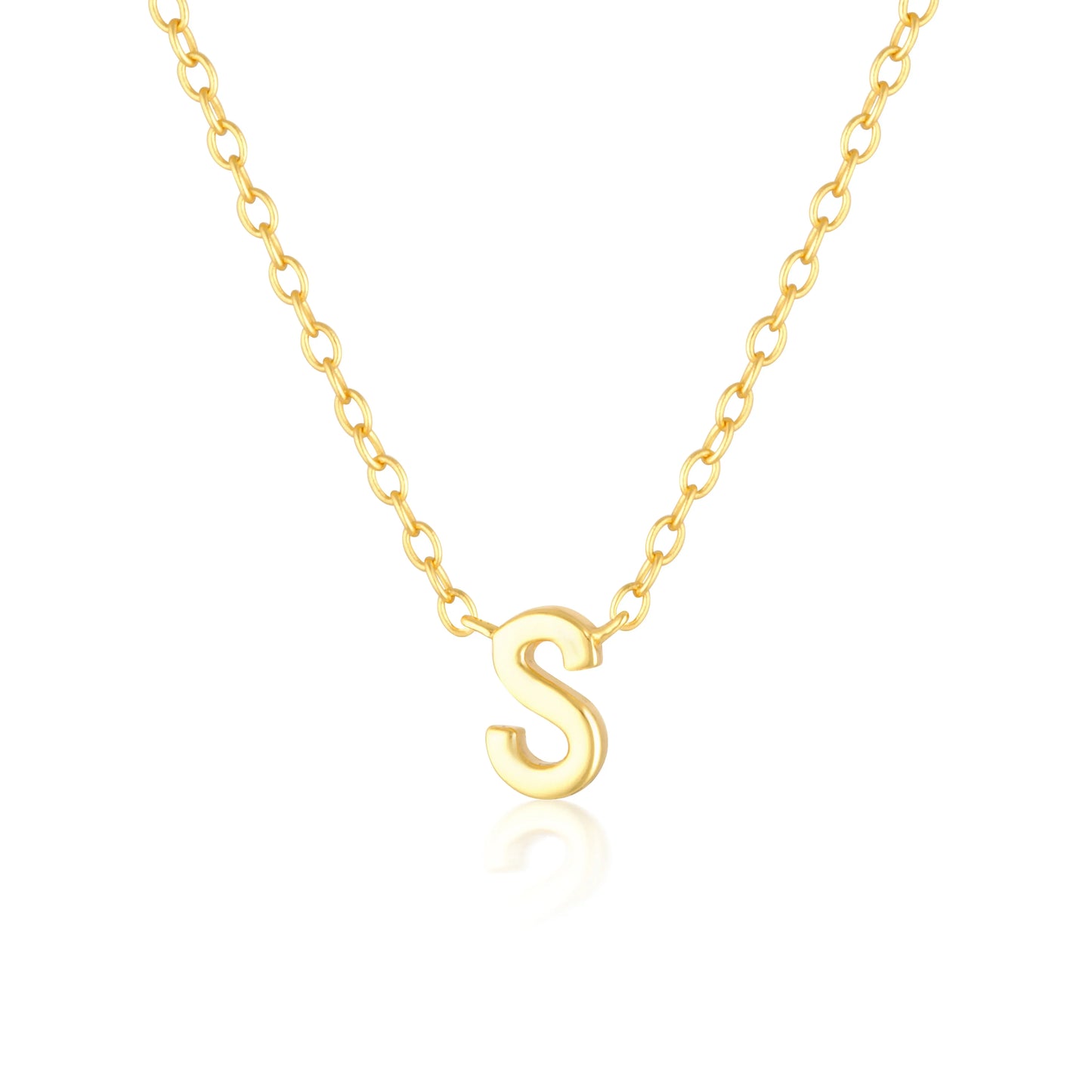 Elegant Silver Initial "A" Pendant Necklaces