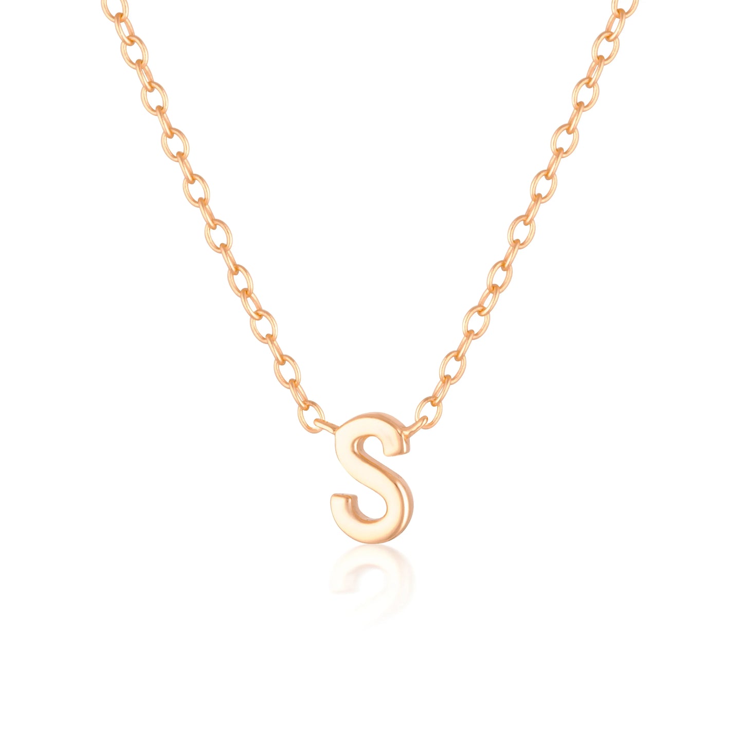 Elegant Silver Initial "A" Pendant Necklaces