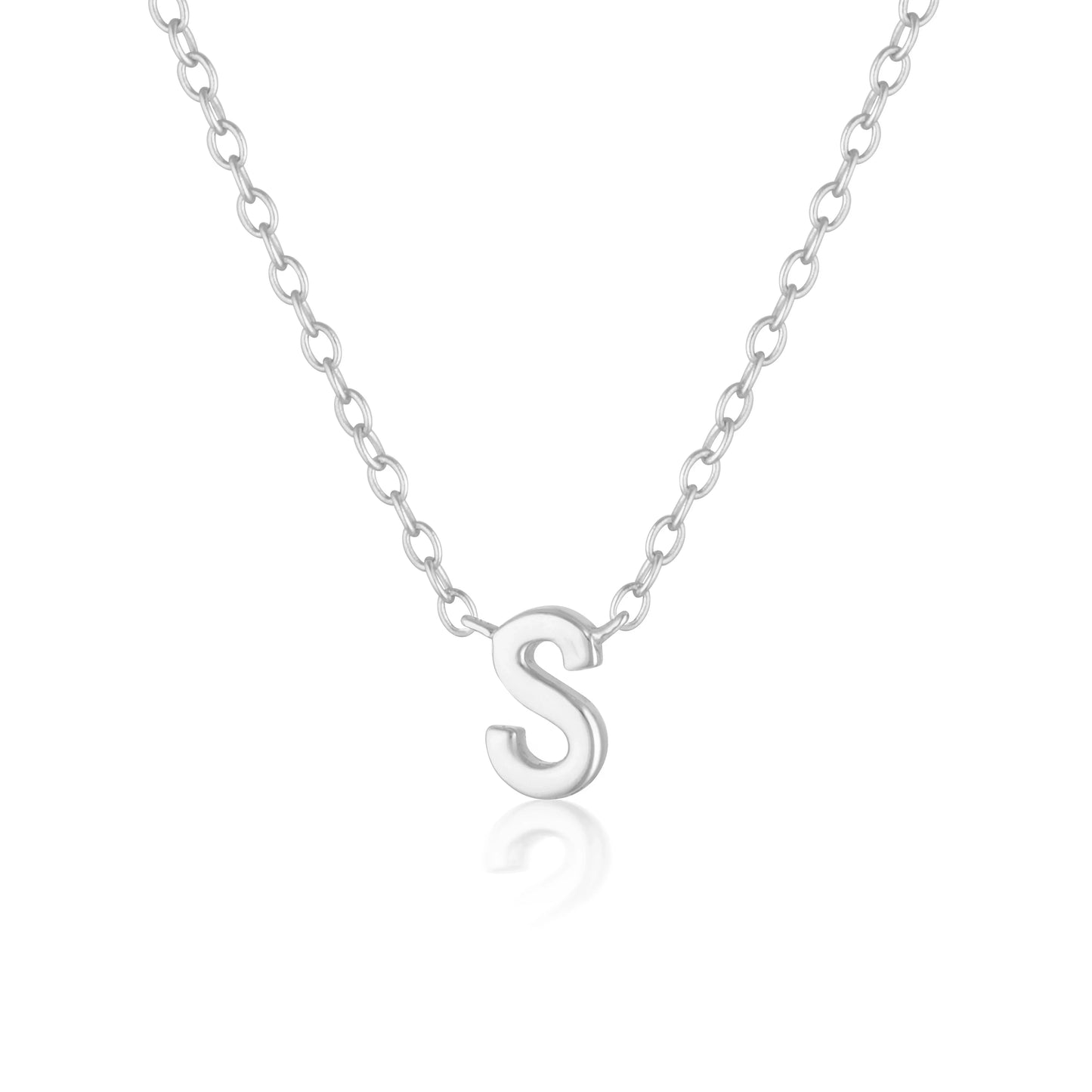 Elegant Silver Initial "A" Pendant Necklaces 25