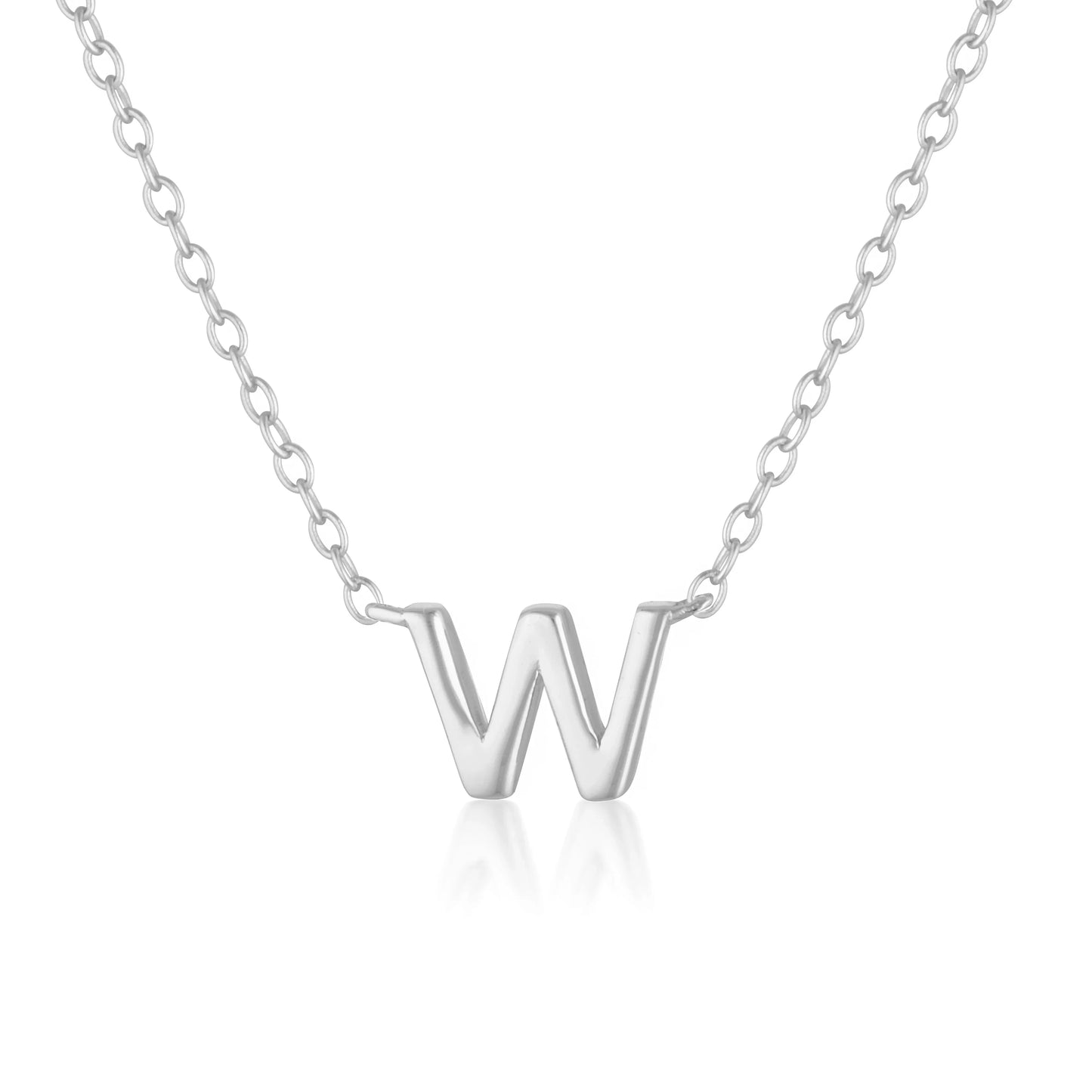 Elegant Silver Initial "A" Pendant Necklaces 29