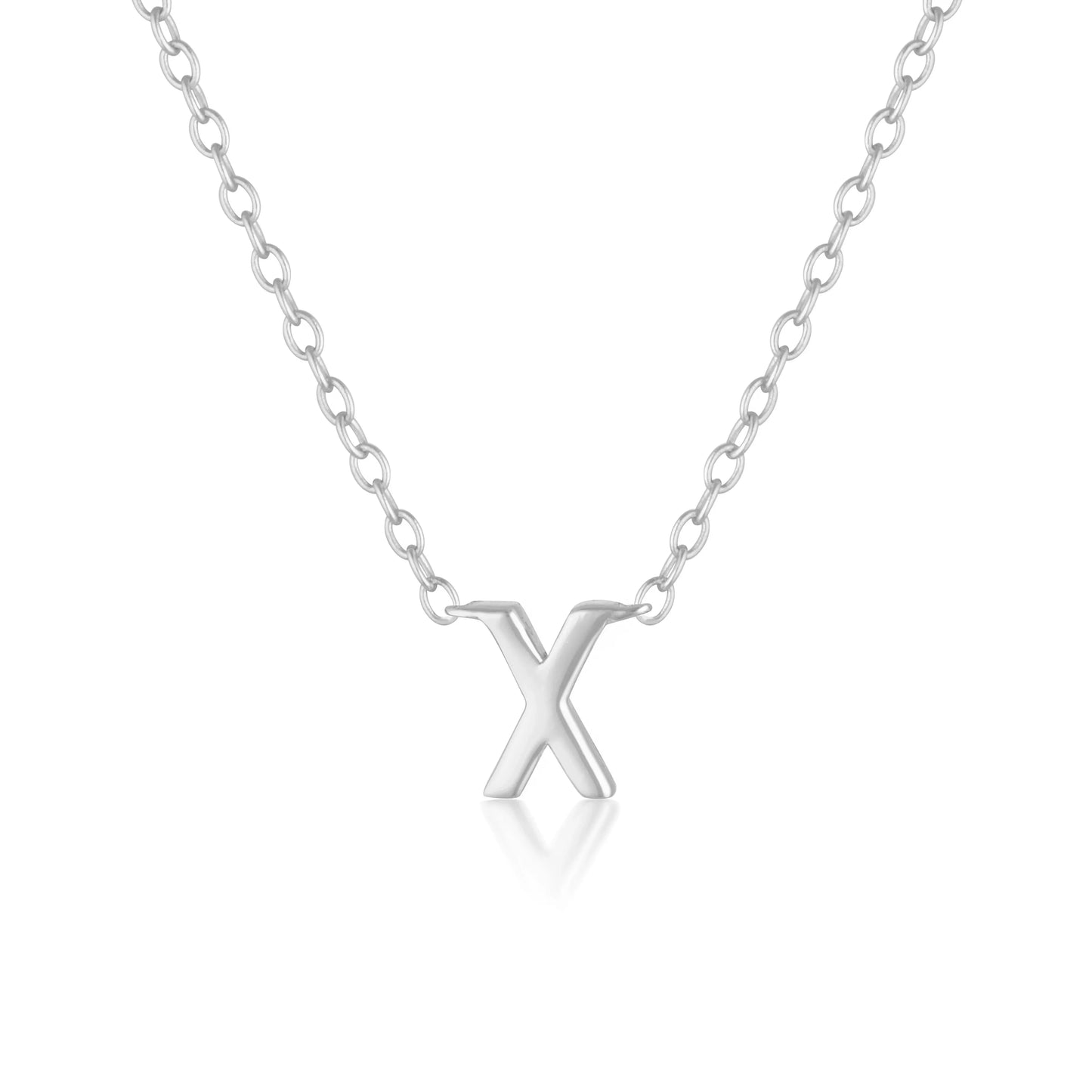 Elegant Silver Initial "A" Pendant Necklaces 30