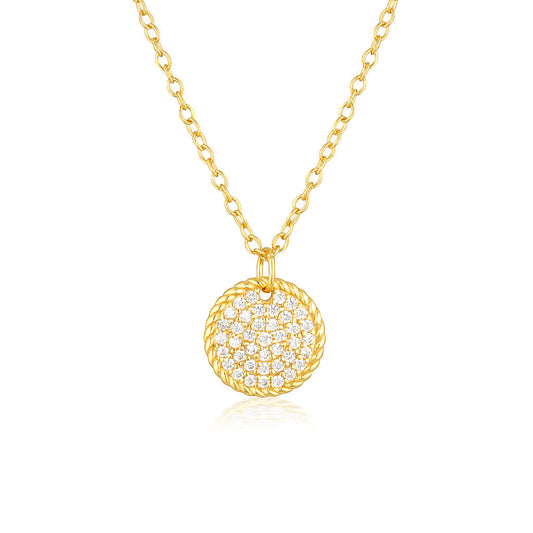 Radiant 0.4 TCW Round Lab-Grown Diamond Medallion Necklace 1
