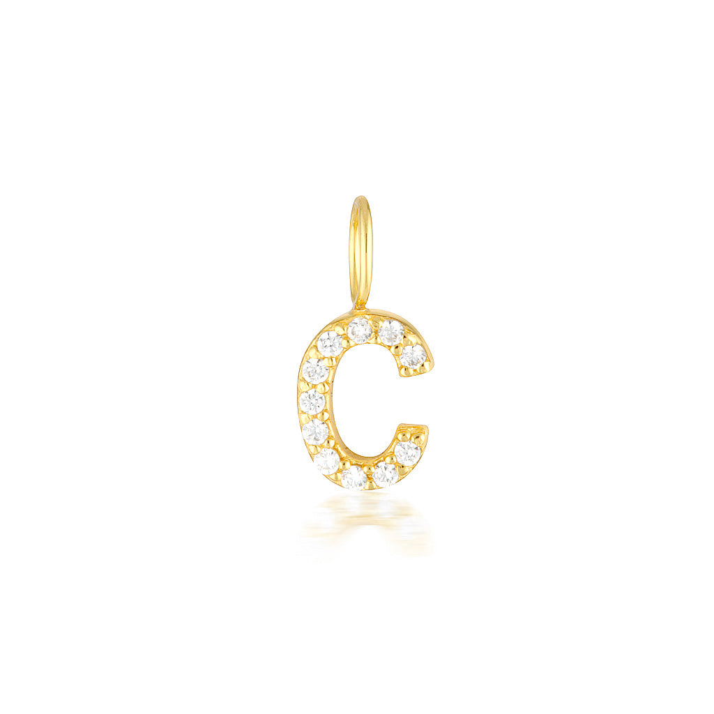 Radiant 0.02 TCW Round Lab-Grown Diamond Initial Pendant A-Z 48