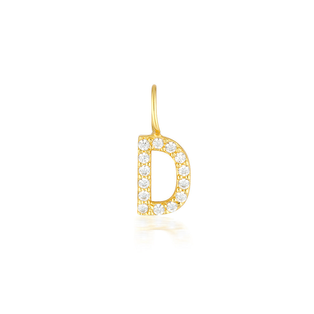 Radiant 0.02 TCW Round Lab-Grown Diamond Initial Pendant A-Z 49