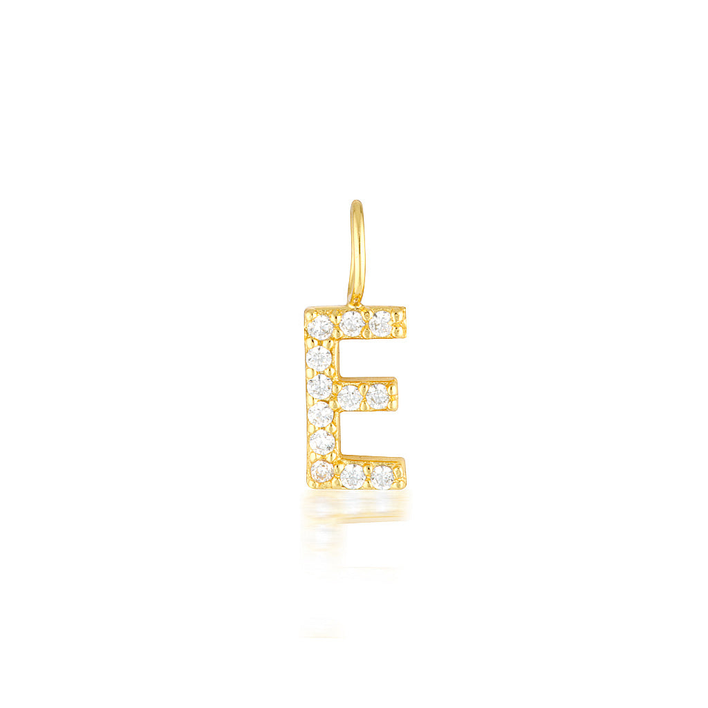 Radiant 0.02 TCW Round Lab-Grown Diamond Initial Pendant A-Z 50