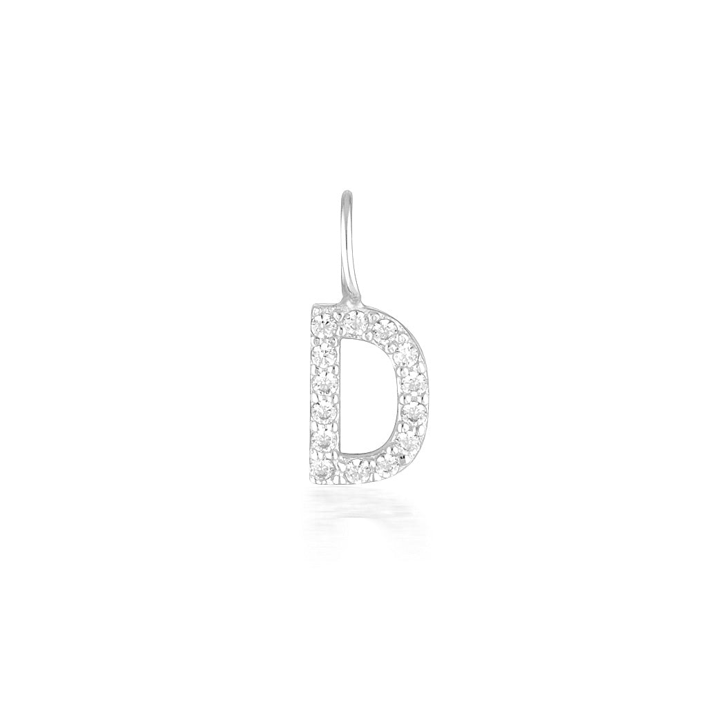 Radiant 0.02 TCW Round Lab-Grown Diamond Initial Pendant A-Z 23