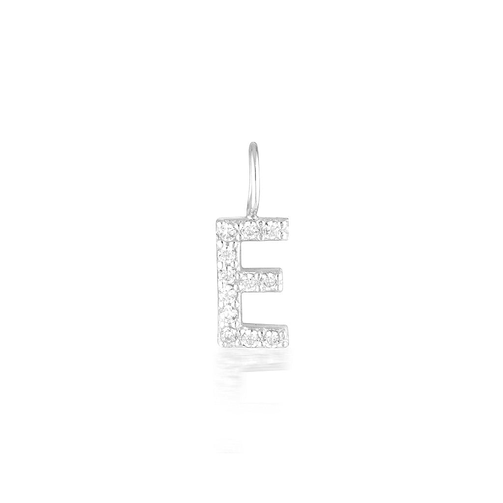 Radiant 0.02 TCW Round Lab-Grown Diamond Initial Pendant A-Z 24