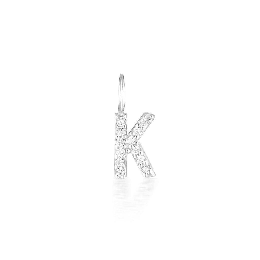 Radiant 0.02 TCW Round Lab-Grown Diamond Initial Pendant A-Z 31