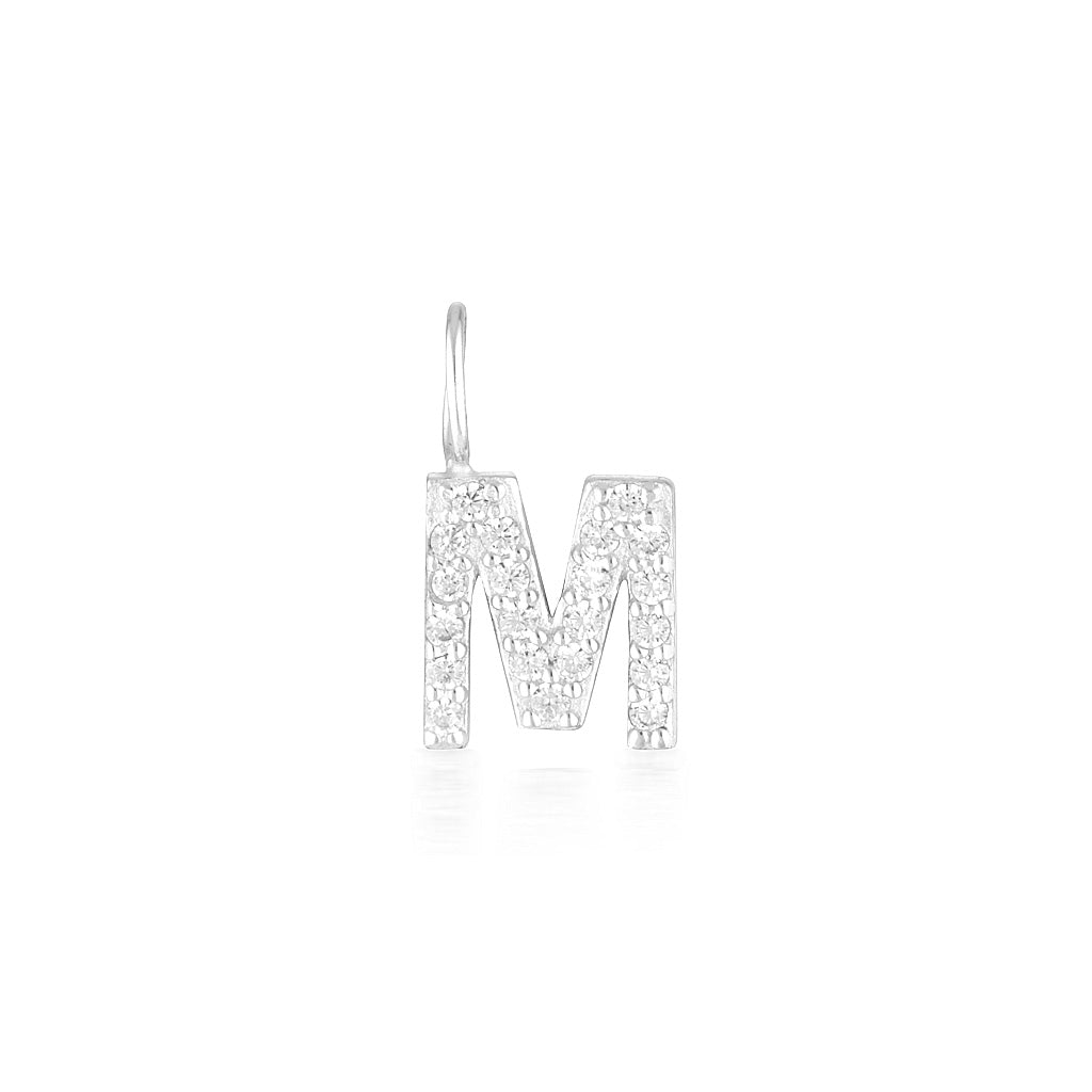 Radiant 0.02 TCW Round Lab-Grown Diamond Initial Pendant A-Z 33