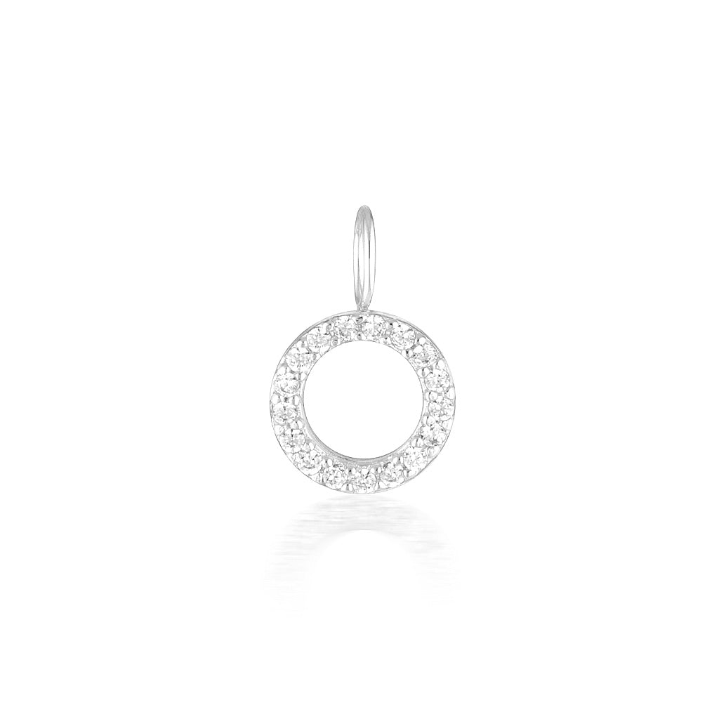 Radiant 0.02 TCW Round Lab-Grown Diamond Initial Pendant A-Z 34