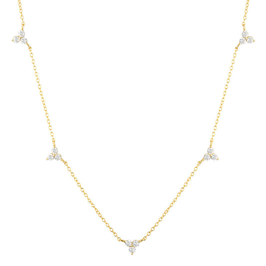 Radiant Blossom 0.3 TCW Round Lab Grown Diamond Necklace 1