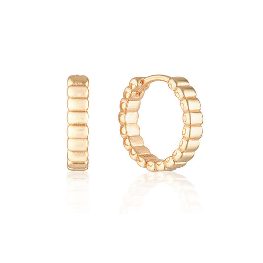 Bold Textured Gold Hoop Earrings for All Genders 2
