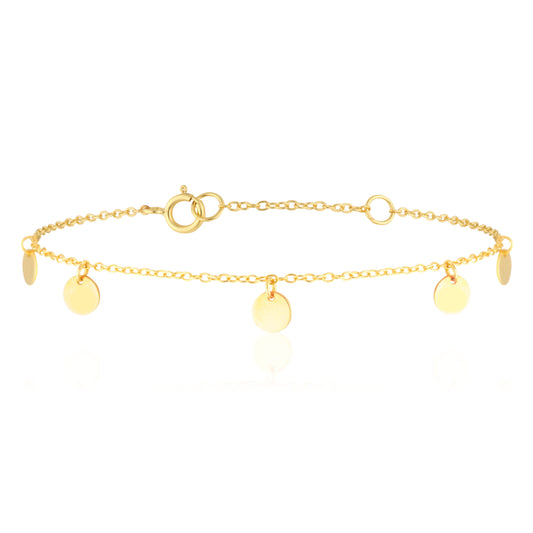 Elegant 0.5 TCW Lab Grown Round Diamond Disc Charm Bracelet 2
