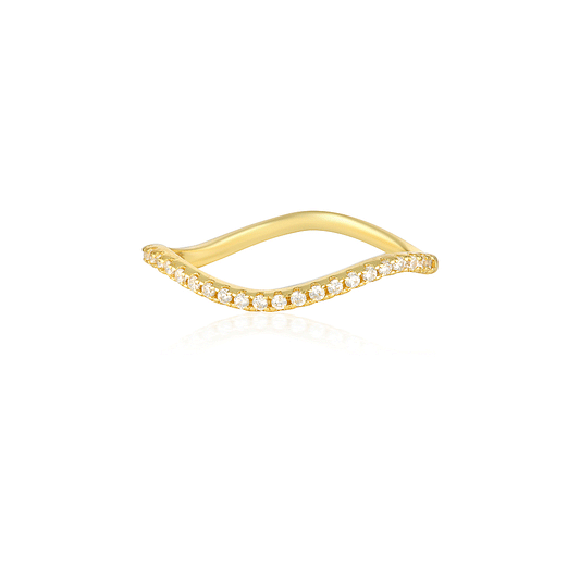 Elegant 0.15 TCW Round Lab-Grown Diamond Wave Wedding Band 1