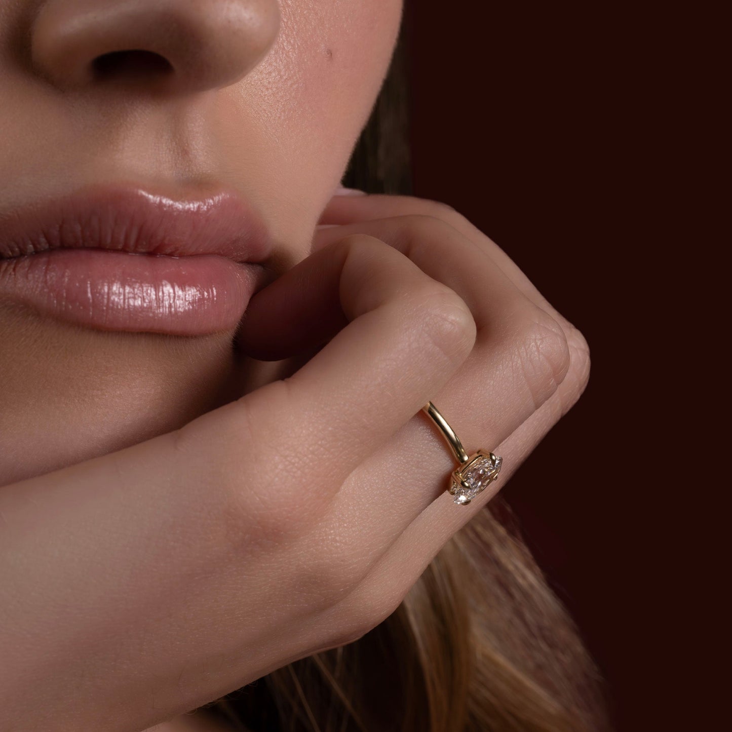 Solitaire-Oval Lab Grown Diamond Engagement Ring