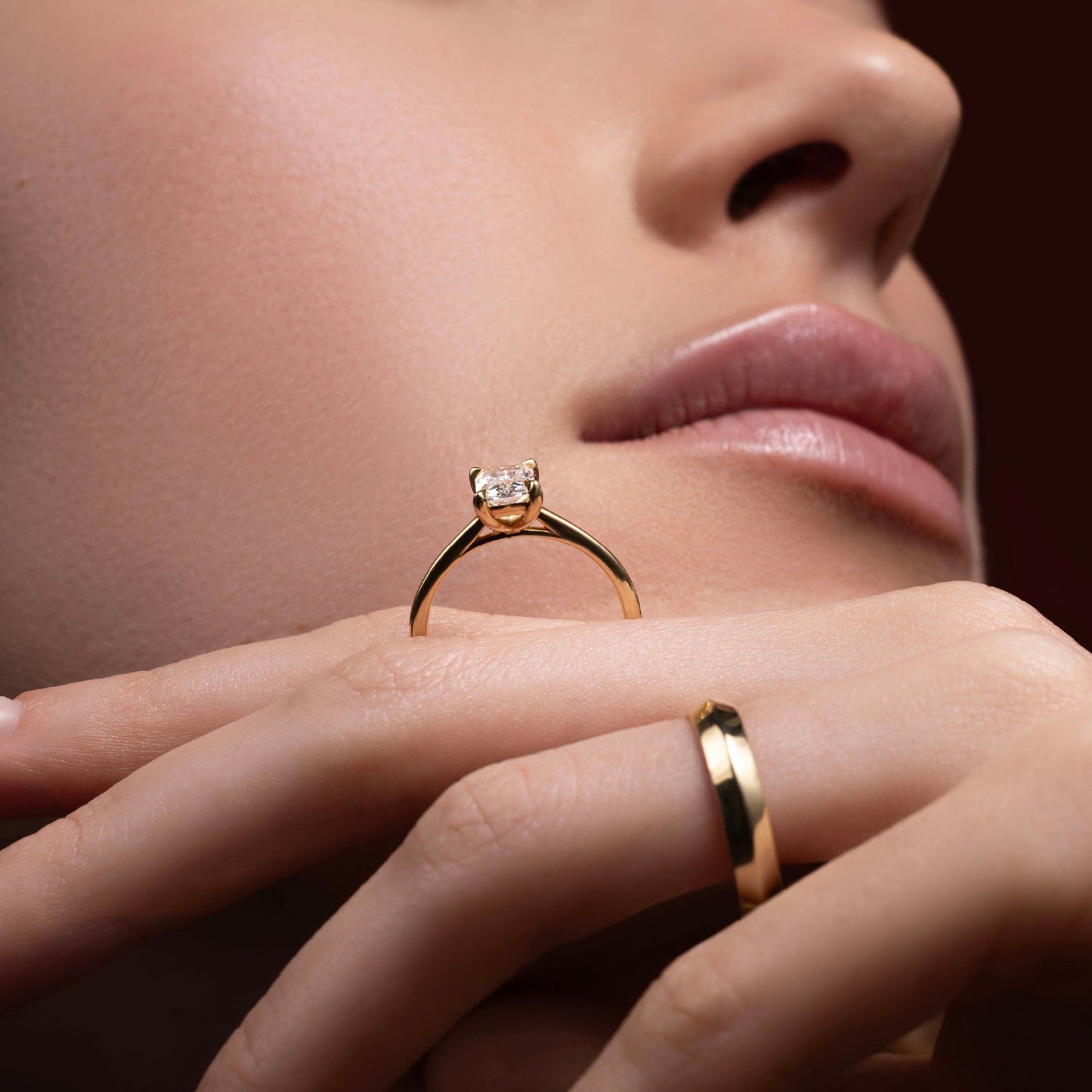 Solitaire-Oval Lab Grown Diamond Engagement Ring