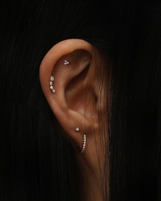 Elegance Trio: 0.02 TCW Lab Grown Round Diamond Stud 2