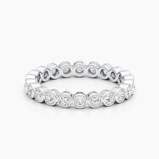 1.65 TCW Round Lab-Grown Diamond Bezel Full Eternity Band 1