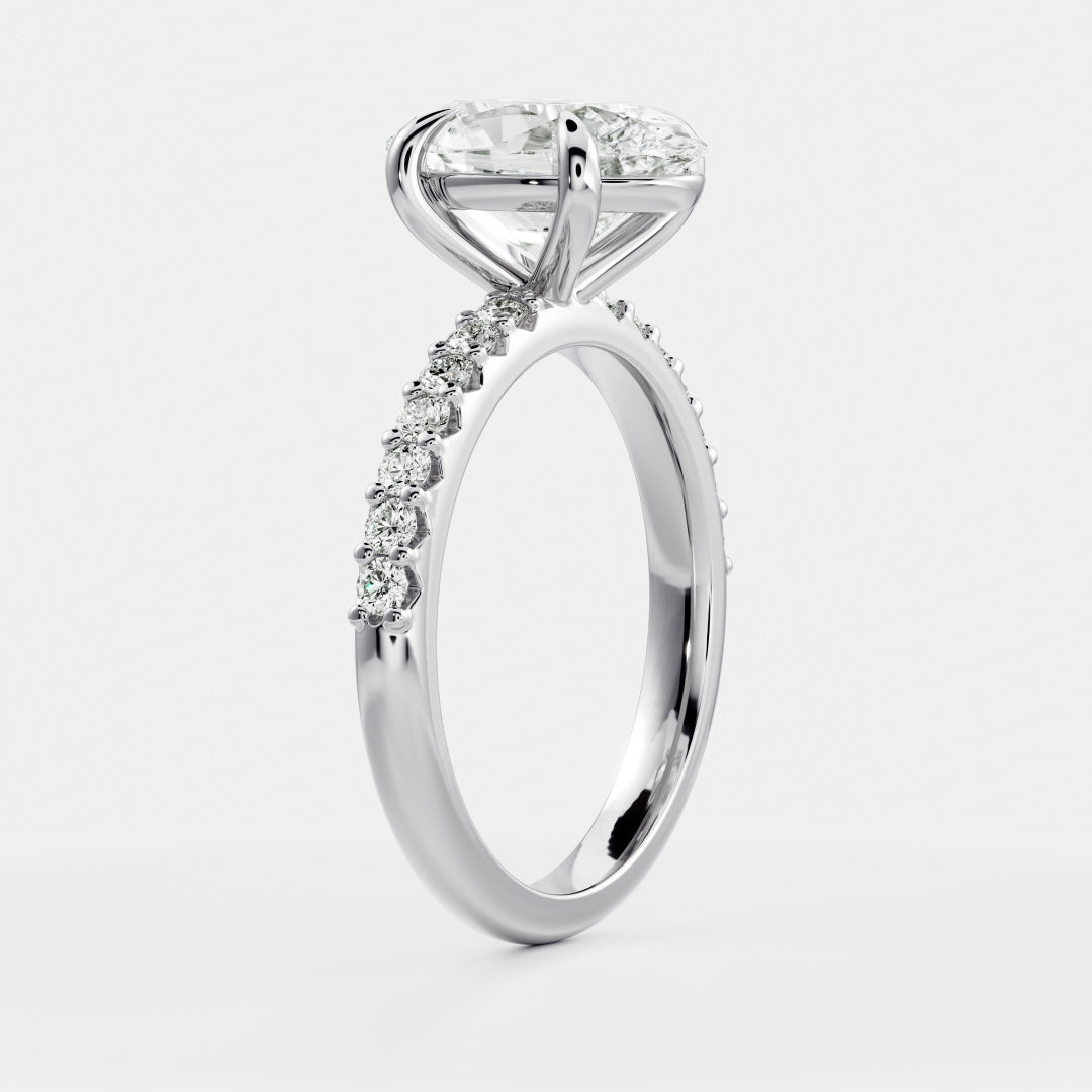 Solitaire-Oval Lab Grown Diamond Engagement Ring