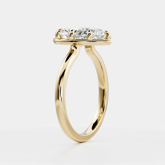 Solitaire-Oval Lab Grown Diamond Engagement Ring