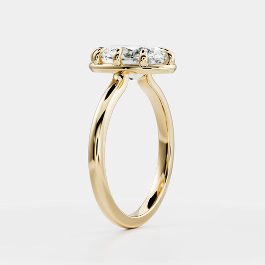Solitaire-Oval Lab Grown Diamond Engagement Ring