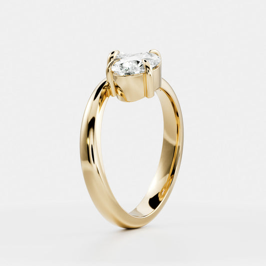 Solitaire-Oval Lab Grown Diamond Engagement Ring