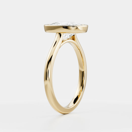 Solitaire-Oval Lab Grown Diamond Engagement Ring