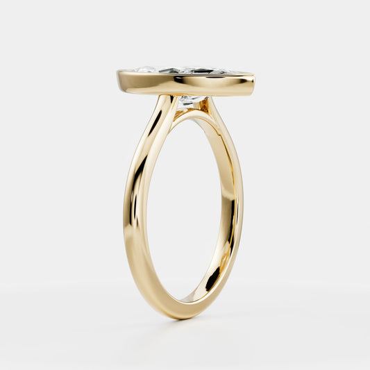 Solitaire-Oval Lab Grown Diamond Engagement Ring