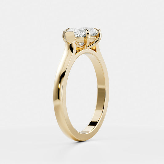Solitaire-Oval Lab Grown Diamond Engagement Ring
