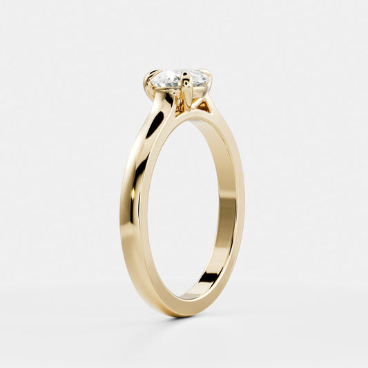 Solitaire- 1.0 CT Oval Moissanite Engagement Ring