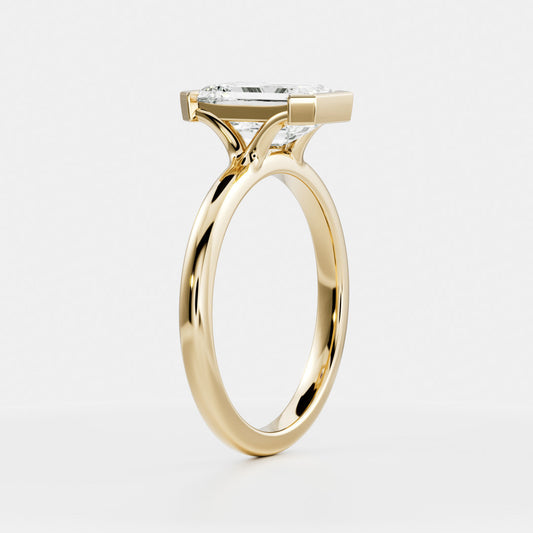 Solitaire- 1.0 CT Oval Moissanite Engagement Ring