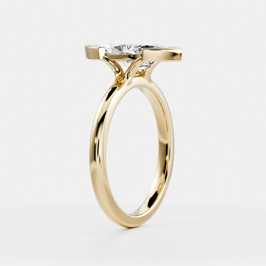 Solitaire- 1.0 CT Oval Moissanite Engagement Ring