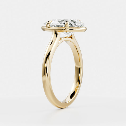 Solitaire-Oval Lab Grown Diamond Engagement Ring