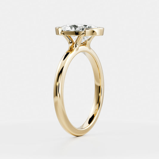 Solitaire- 1.0 CT Oval Moissanite Engagement Ring