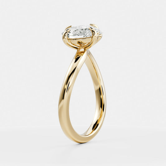 Solitaire-Oval Lab Grown Diamond Engagement Ring