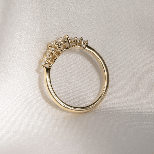 Cluster-Round Lab Grown Diamond Engagement Ring
