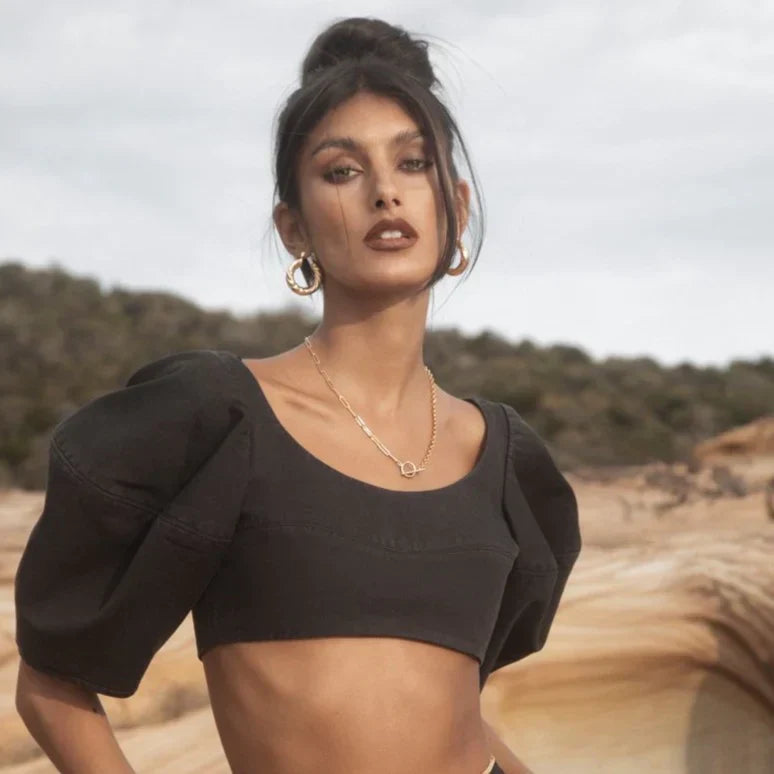 Elegant Harlow Gold Circle Chain Necklace 5