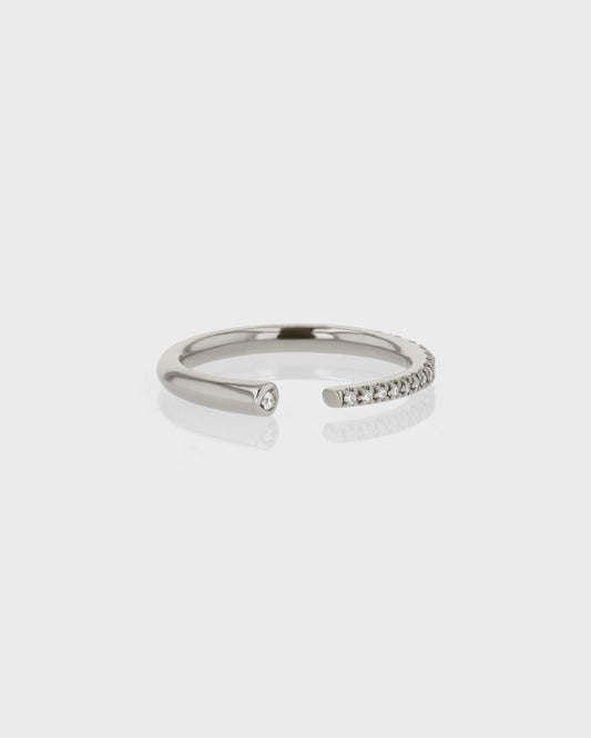 Elegant 0.20 TCW Round Lab Grown Diamond Open Wedding Band 1
