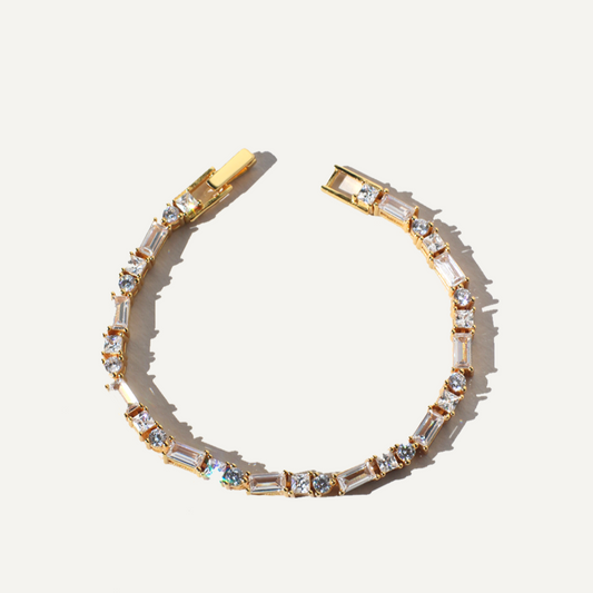 Exquisite Lab Grown Diamond Tennis Bracelet with Multi-Shaped Gems 1