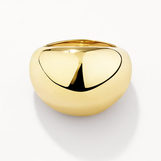 Timeless Elegance: Gold Ball Dome Wedding Band 1