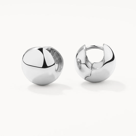 Sleek Sphere Huggie Earrings 1