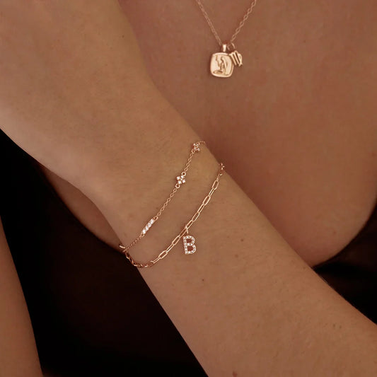 Elegant 0.08 TCW Round Lab-Grown Diamond Gold Bracelet 2