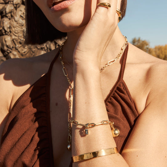 Elegant Gold Paperclip Chain Bracelet 2